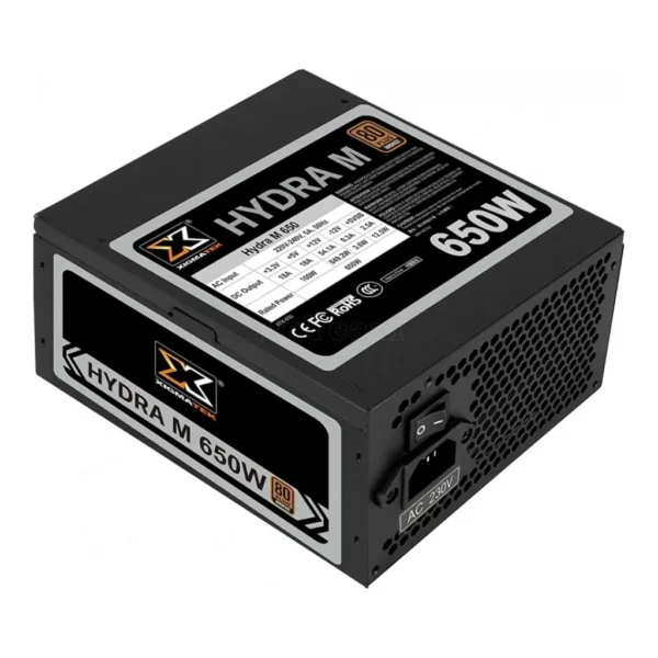 55efa6769a49f5135cfc3d4dfe9454c5-hi.jpg Xigmatek Hydra M 650W 80+ Bronze Full Modular Power Supply Unit, PFC DC to DC, AC 230V, UK Power Cord, ATX, Black | EN44474