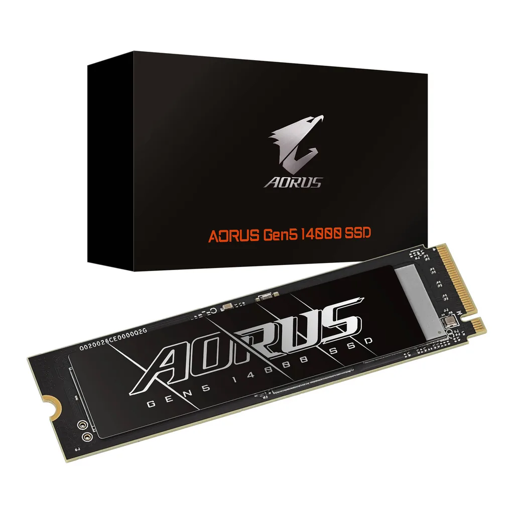 59be00971b5fffab3d59be37ea2a019e-hi.jpg GIGABYTE AORUS Gen5 14000 Internal SSD, 4TB Capacity, PCI-Express 5.0x4, NVMe 2.0 Interface, M.2 2280 Form Factor, Up to 14,100 MB/s Sequential Read & Up to 12,600 MB/s Sequential Write | AG514K4TB