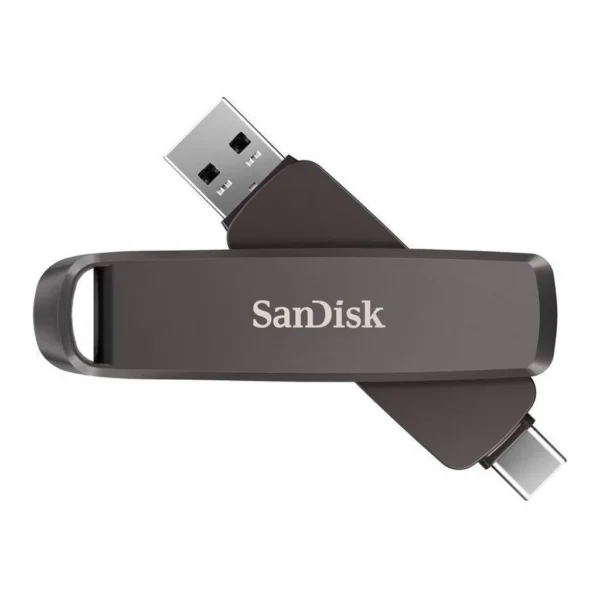 5a26d61e374346aae5331573a10433d0-hi.jpg SanDisk Extreme PRO Dual Drive, 512GB Capacity, USB-C & USB-A Flash Drive, Up to 1000MB/s Read & 900MB/s Write, USB 3.2 Gen 2, Durable Metal Design, Encryption, Black | SDDDE1-512G-G46