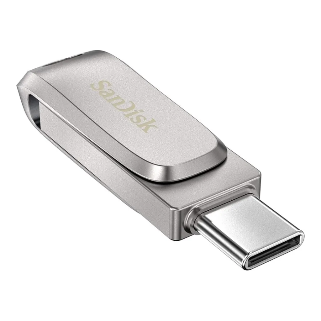 5a4eaa913605d4100deb7d8f8606f2f1-hi.jpg SanDisk Ultra 128GB Dual Luxe USB Type-C, Type-A, Speed Up to 150Mbps, Premium Metal Design | SDDDC4-128G-G46