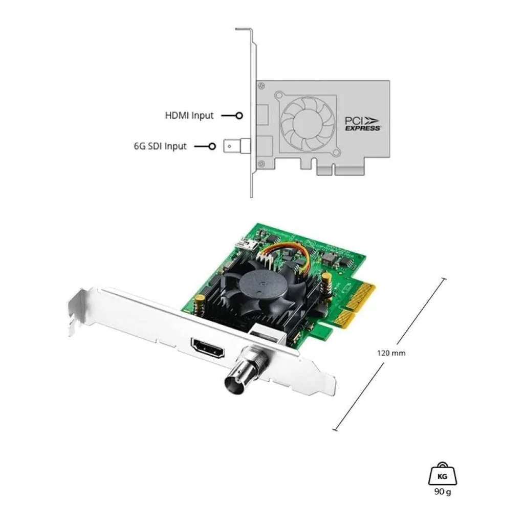 Blackmagic Design DeckLink Mini Monitor 4K PCIe Playback Card, 6G-SDI - Image 3 Blackmagic Design DeckLink Mini Monitor 4K PCIe Playback Card, 6G-SDI