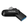 5e2d7e9c1264a7e8e4f3b078fe307d85-hi.jpg SanDisk 128GB Ultra Dual Drive Go 2-in-1 Flash Drive, 128GB Capacity, Type-A and Type-C Connectors, USB 3.2 Gen 1, 150 MB/s Max Read Speed, Swivel Cover with Keyring Hole, Black | SDDDC3-128G-G46