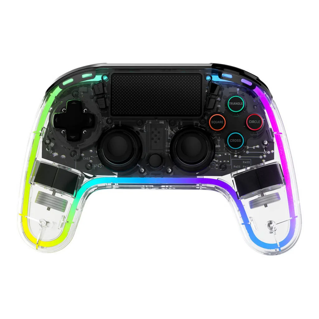 5ecd8a237a73e2280d8bf82d1a2d4ea3-hi.jpg Snakebyte GAMEPAD RGB, Wireless Controller For PS4 And PS3, 3.5MM Audio Jack, 900 mAh Battery Capacity, Built-in Speaker