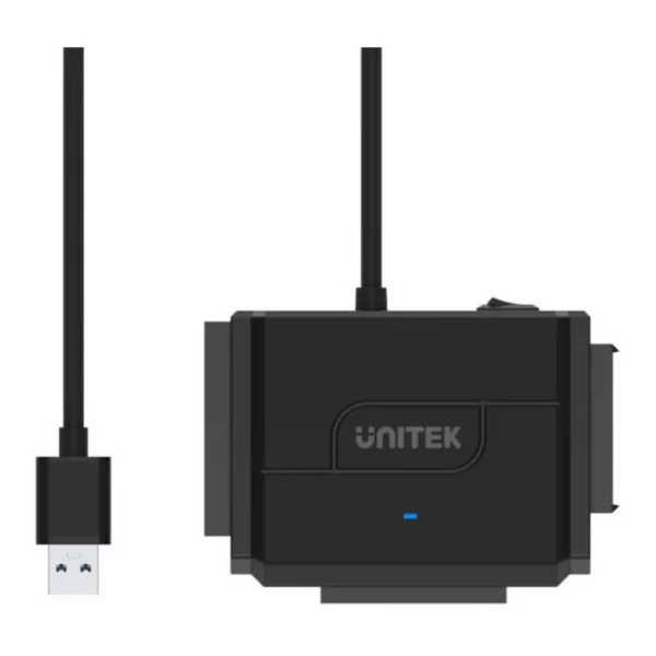 5fc76c5408fc750276b3fb2e659395e7-md.jpg Unitek SmartLink Trinity USB 3.0 to 3 Ports HDD / SSD Adapter, Up to 5Gbps Data Transfer Rate, Automatic Sleep Mode, LED Indicator, Plug and Play, 150cm Cable Length, Black | Y-3324-UK