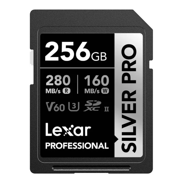 615a8be50ec57354390e4ce056b40c2e-hi.jpg Lexar Professional Silver PRO SDXC UHS-II Card Memory Card, 256GB Capacity, C10 U3 V60 Speed Class, Full-HD And 4K Video, Up To 280MB/s Read, Up To 160MB/s Write | LSDSIPR256G-BNNNU