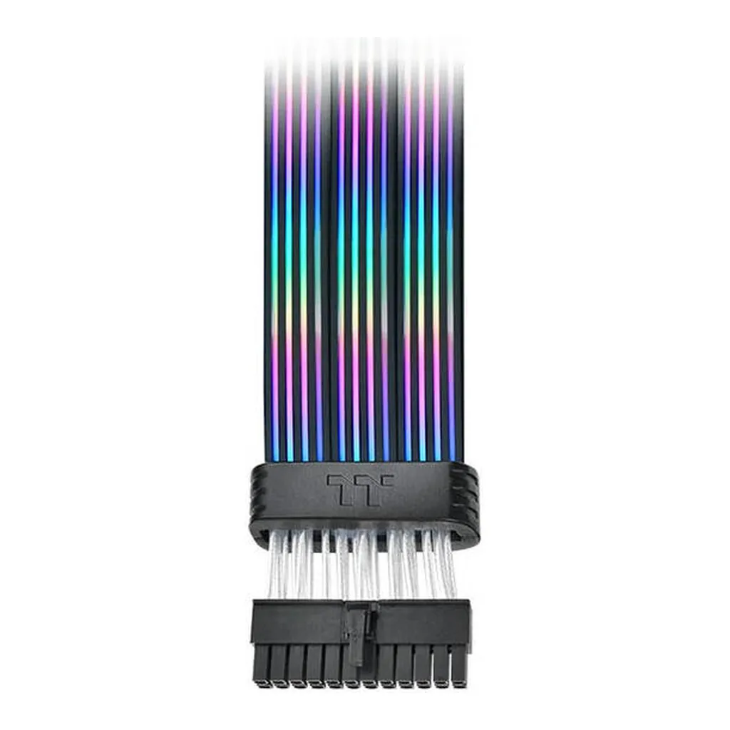 Thermaltake Tt Mod 24-Pin 240mm ARGB Extension Cable, Black | AC-081-CN1NAN-A1 - Image 2 Thermaltake Tt Mod 24-Pin 240mm ARGB Extension Cable, Black | AC-081-CN1NAN-A1