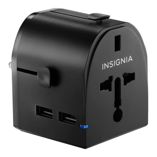 6350838_sd.jpg Insignia™ - All-in-One Travel Adapter with 2 USB Ports - Black
