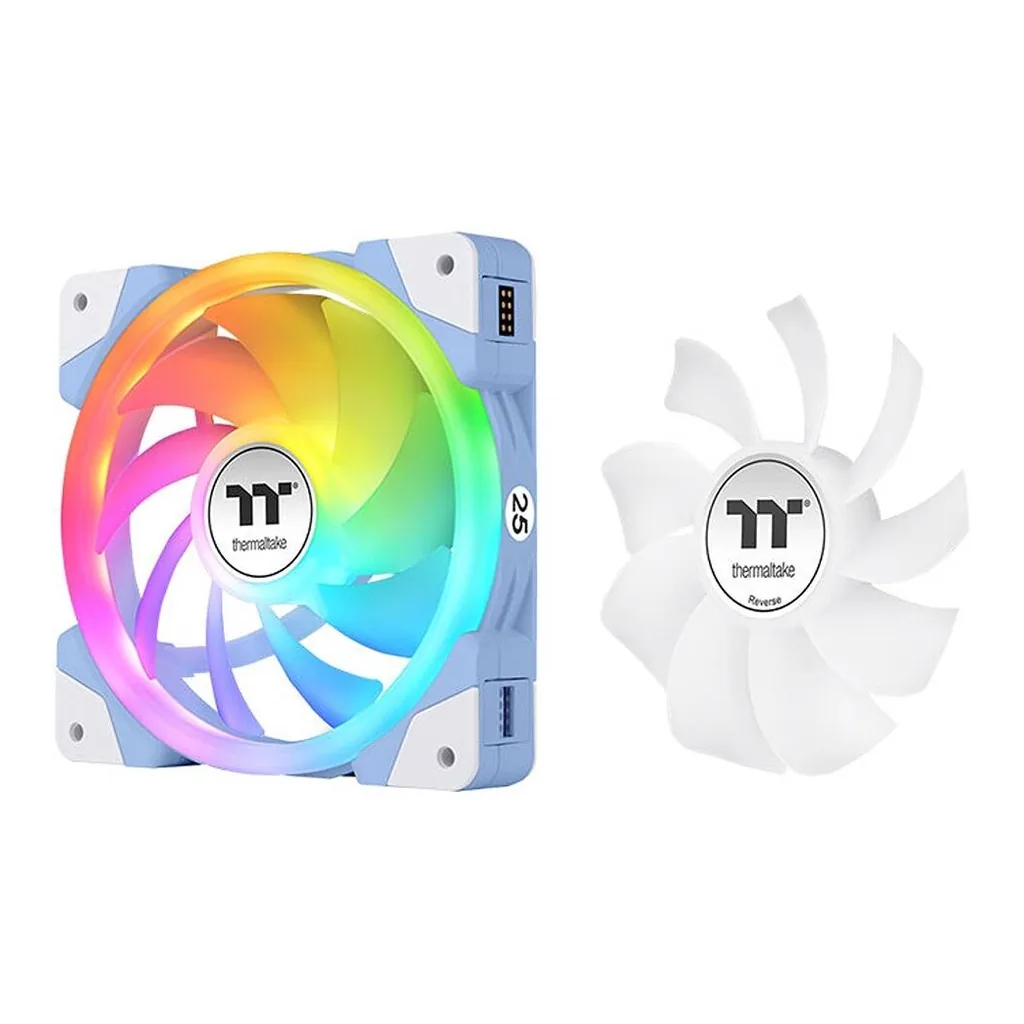 Thermaltake Swafan EX14 aRGB PC Cooling Fan TT Premium Edition, Hydrangea Blue | CL-F184-PL14BU-A - Image 4 Thermaltake Swafan EX14 aRGB PC Cooling Fan TT Premium Edition, Hydrangea Blue | CL-F184-PL14BU-A