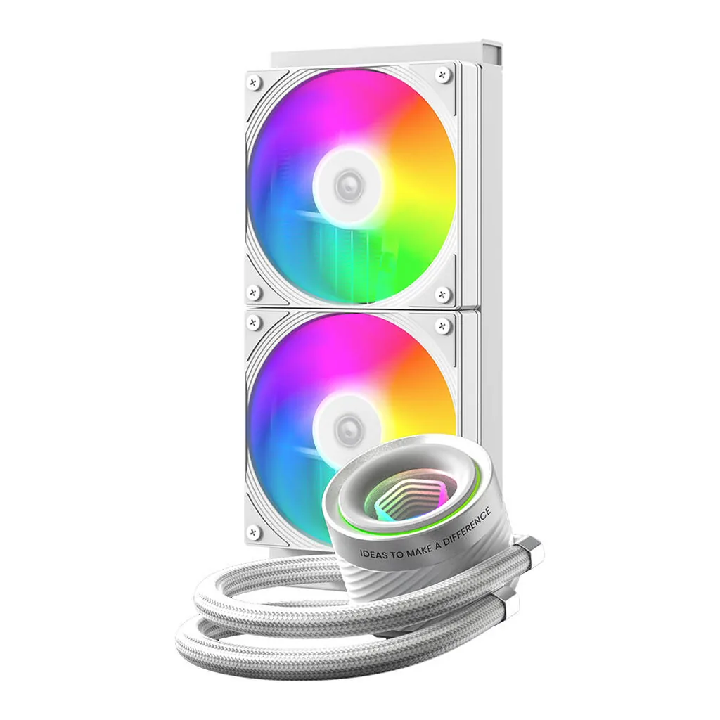 ID-Cooling FX240 INF AIO Liquid CPU Cooler, White - Image 2 ID-Cooling FX240 INF AIO Liquid CPU Cooler, White