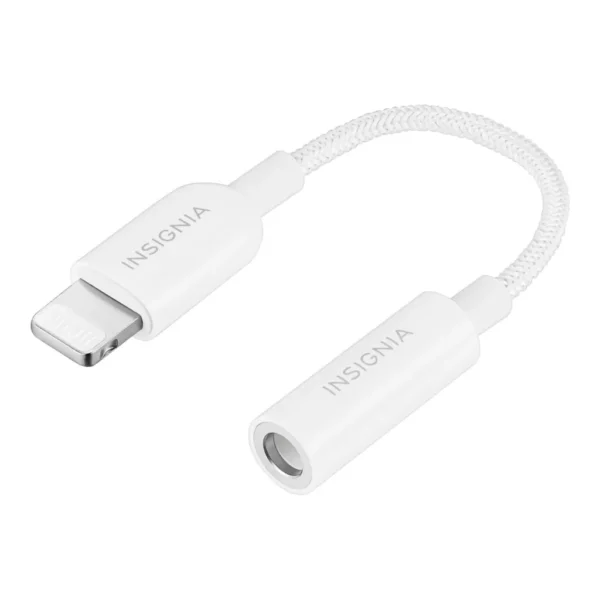 6412911cv12d.jpg Insignia™ - Lightning to 3.5 mm Headphone Adapter - White