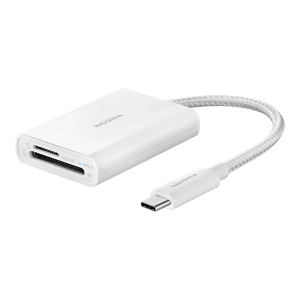 6539985cv12d.jpg Insignia™ - USB-C-to-SD/microSD Dual-Slot Card Reader - White