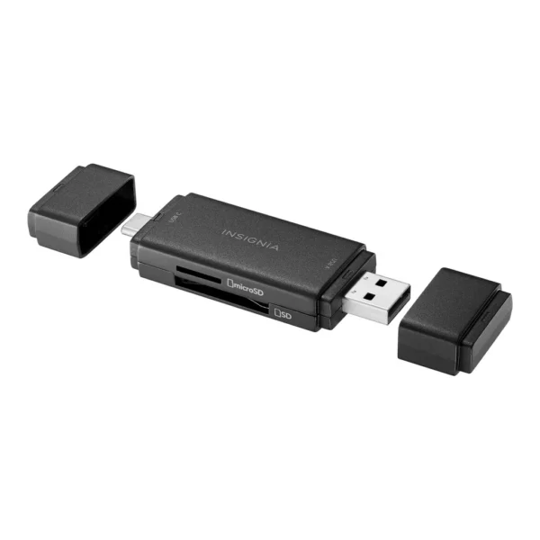 6546684cv11d.jpg Insignia™ - USB-C/USB 3.0 to SD and microSD Memory Card Reader - Black