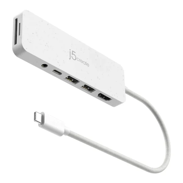6584028_sd.jpg j5create - USB-C Multi-Port Hub with Power Delivery - Eco White
