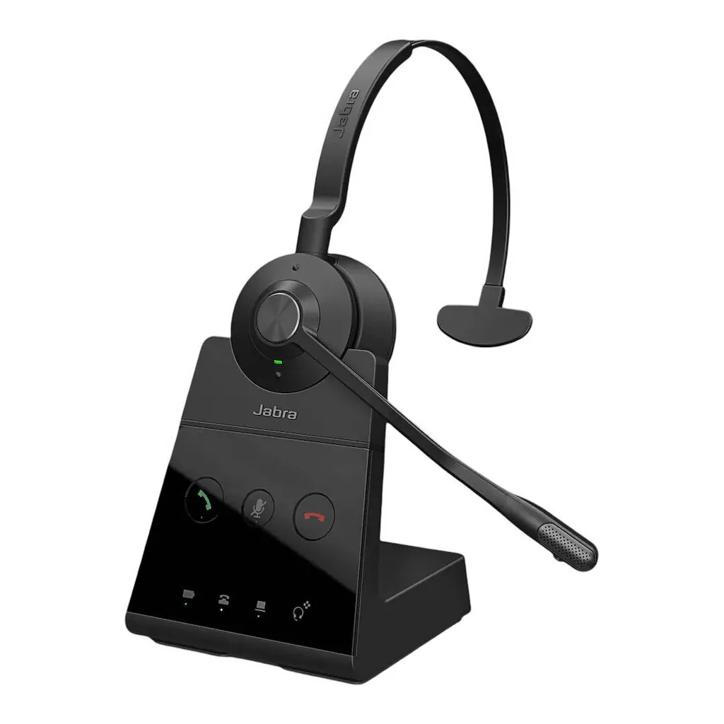 67f646b3e01f0e4c4562c050edd52ad0-hi.jpg Jabra Engage 65 SE Mono Headset, 40Hz-16kHz Frequency, Up To 5 Devices, Noise-Cancelling Microphones, Busylight, Up To 150 Meters/490 Feet Range, Black