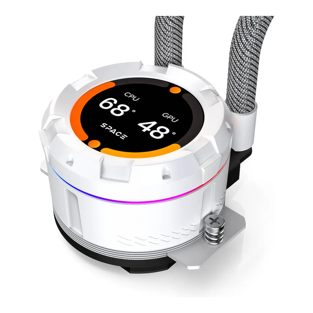 ID-Cooling SL360 XE Space LCD AIO Liquid CPU Cooler, White - Image 6 ID-Cooling SL360 XE Space LCD AIO Liquid CPU Cooler, White