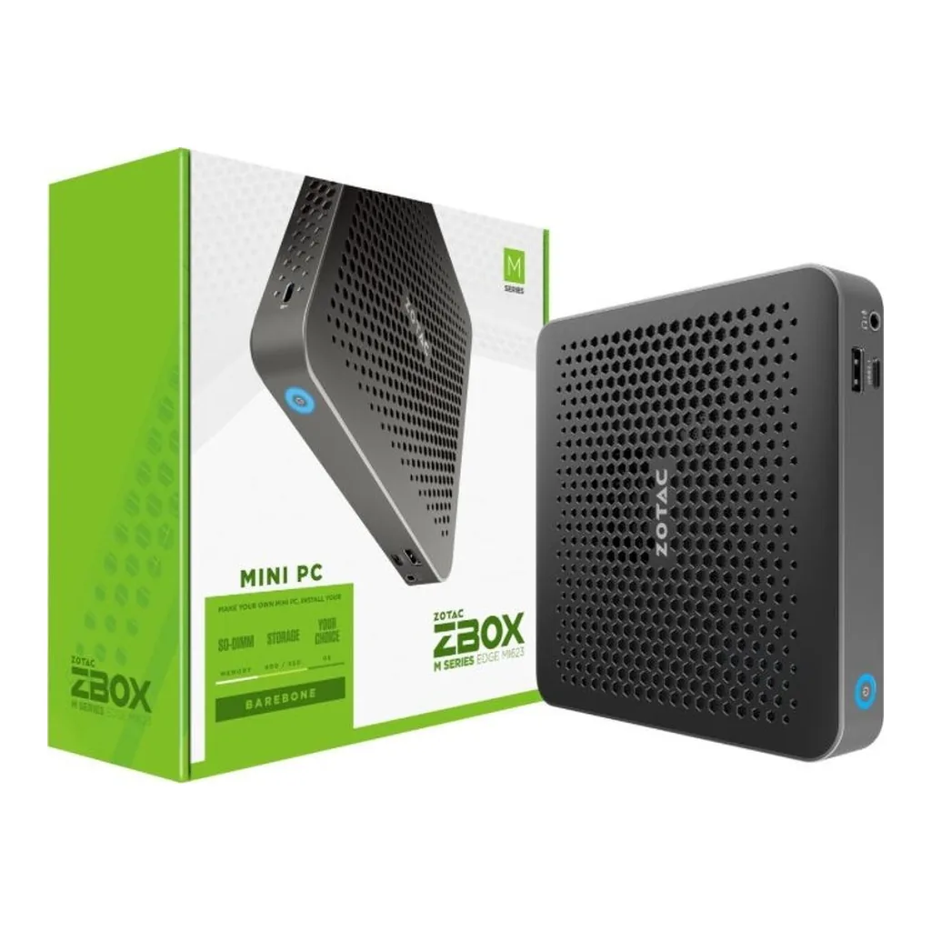 ZOTAC ZBOX edge MI623 Core i3-10110U Barebone Mini PC, No RAM, Storage or OS | ZBOX-MI623-BE - Image 1 ZOTAC ZBOX edge MI623 Core i3-10110U Barebone Mini PC, No RAM, Storage or OS | ZBOX-MI623-BE