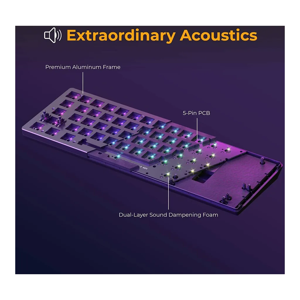 Glorious GMMK 2 65% Barebone Keyboard, White | GLO-GMMK2-65-RGB-W - Image 5 Glorious GMMK 2 65% Barebone Keyboard, White | GLO-GMMK2-65-RGB-W