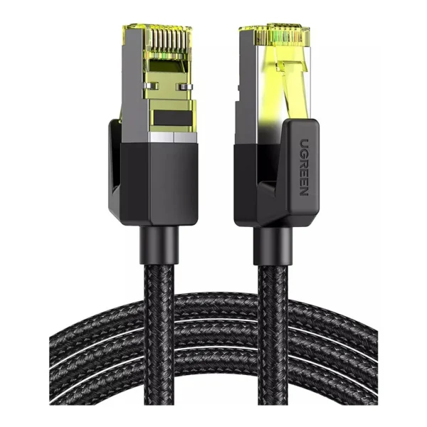 697fdb3948ec2a2fd0e781297885d11c-hi.jpg UGREEN Cat 7 Shielded RJ45 Ethernet Cable 5M Braided Round Network LAN Cable 10Gbps High-Speed Internet Cable 600MHz Bandwidth for Router Modem, Black