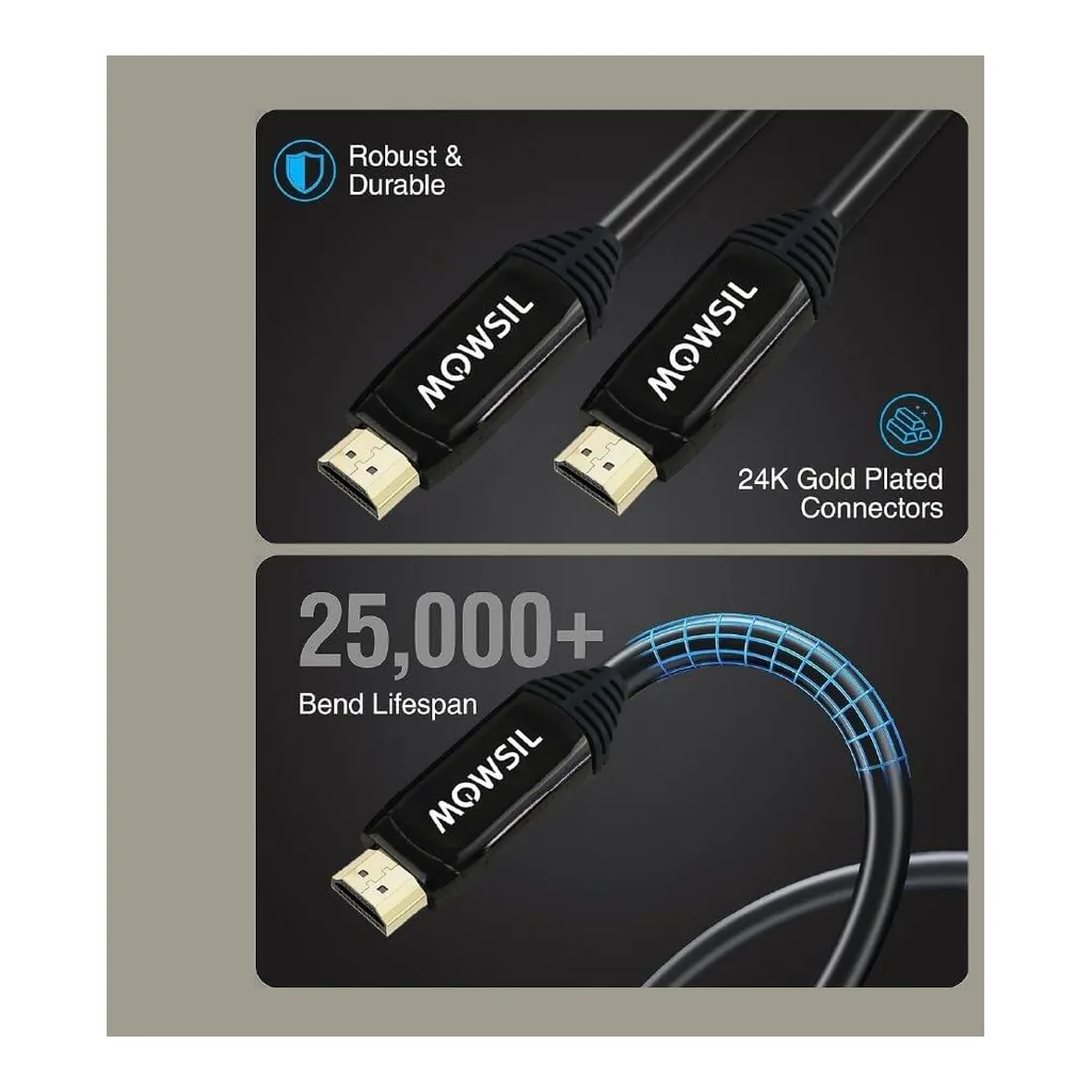 6a436e213e406161f48a310e75eb15c2-hi.jpg Mowsil AOC HDMI Cable, 8K 60Hz & 4K 120hz, HDR, 600MHz High Frame Rate, 48 Gbps Bandwidth, 32 Channel Audio, Full High Definition 3D Support, 10 Meters, Black
