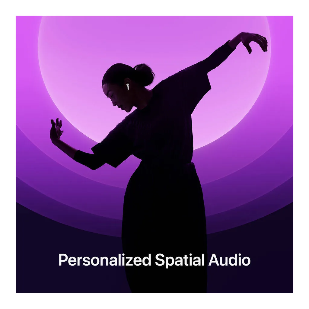 6b6484d35e2138dda2c33207252a7ce6-hi.jpg Apple Airpods 4, Spatial Audio W/ Dynamic Head Tracking, H2 Chip, Voice Isolation, Force Sensor, IP54 Dust, Sweat, & Water Resistant, Up to 30 Hours of Playback, USB-C Charging Case, White