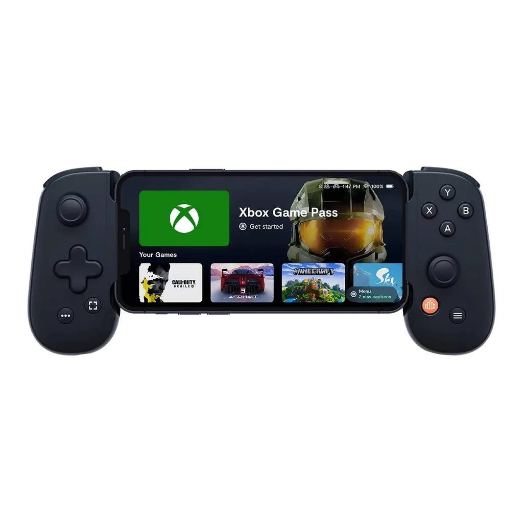 6c2d403605954a66dc6b3e5ab5bec569-hi.jpg Backbone One Mobile Gaming Controller, For iPhone / XBOX Edition, Collapsible & Compact Design, Low Latency Connection, 3.5mm Headphone Jack, Black