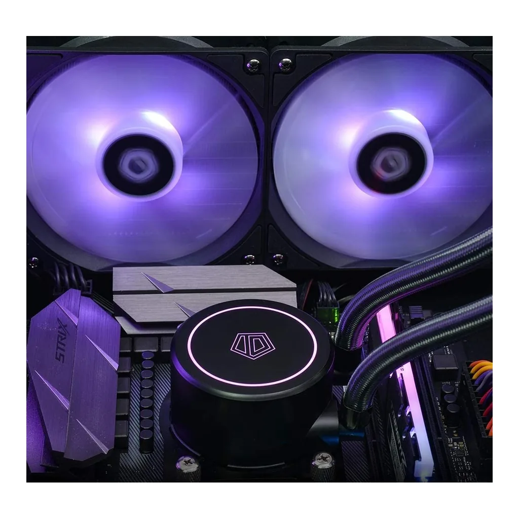 ID-COOLING AURAFLOW X 240 CPU Water Cooler 12V RGB AIO Cooler 240mm CPU Liquid Cooler 2X120mm RGB Fan - Image 3 ID-COOLING AURAFLOW X 240 CPU Water Cooler 12V RGB AIO Cooler 240mm CPU Liquid Cooler 2X120mm RGB Fan