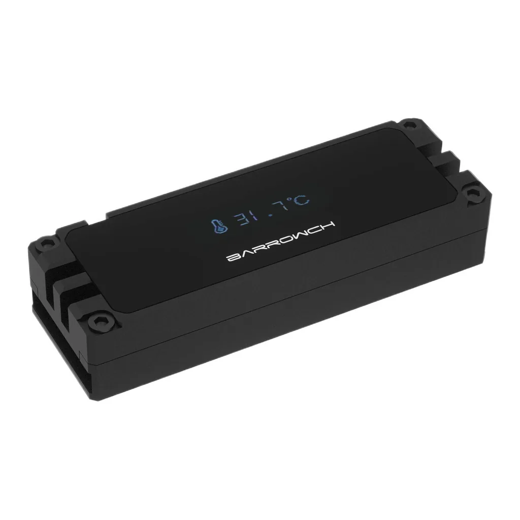 6ec59136cf4bbda6e05675c319875f7a-hi.jpg Barrow M.2 SSD Digital Display Cooling Kit, Aluminum Alloy, M.2 2280/22110 SSDs, Real-Time OLED Temperature Display, 0.1°C Accuracy, 1ms Sampling, Dual-Side Cooling, 3-Pin 12V | FBM2TZ-01