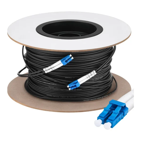 71K4qM1A9CL.jpg Threlaco 150M/500FT 2 Core LC to LC Armored Fiber Optic Cable