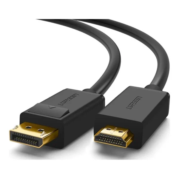 71ea22da22dd7bd765644aeb293faa86-hi.jpg UGREEN 4K UHD DP to HDMI Uni-Directional Cable, Audio Video Sync, Support 4K 3D Vision, 1080P@60Hz, Stable Single Transfer, 2.25Gbps Bandwidth, 3 Meter Length, Black