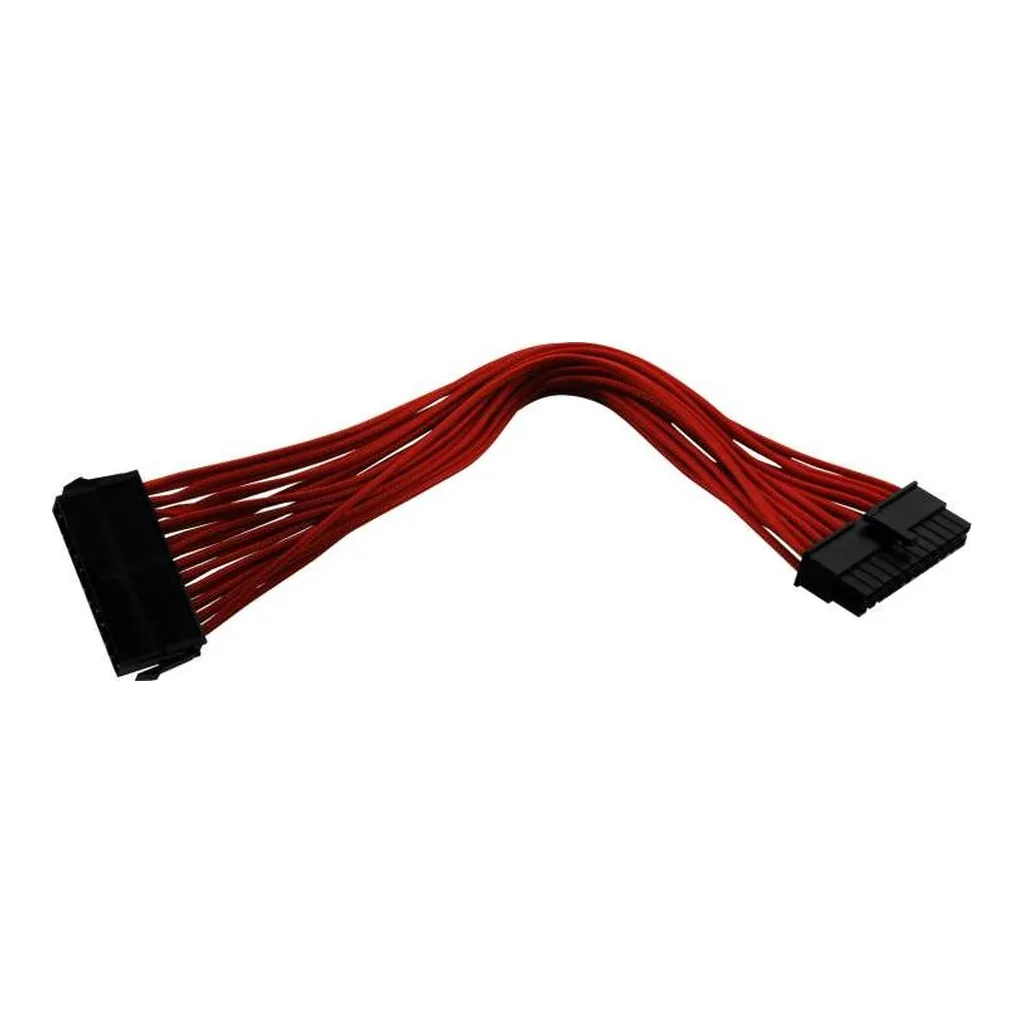 72196d62e0e9818aec56973575dd67f6-hi.jpg RAIDMAX 24-Pin Sleeved Power Extension Cable, 9.8 in., Red (RC-005-24P-RED)
