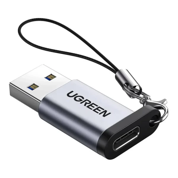 723dc923a9e4d478790316ae5568bdc4-hi.jpg Ugreen USB C to USB 3.0 Converter, 5Gbps Data Transfer Support, 3A Fast Charging, Anti-Lost Design, Compatible with PC / Tablets / Laptops / Cellular Phones, Gray | 50533