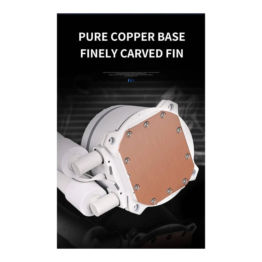 WJCOOLMAN Neon Mirror Cooler RGB CPU Cooler, White | WJ-NEONMIRROR-W - Image 4 WJCOOLMAN Neon Mirror Cooler RGB CPU Cooler, White | WJ-NEONMIRROR-W