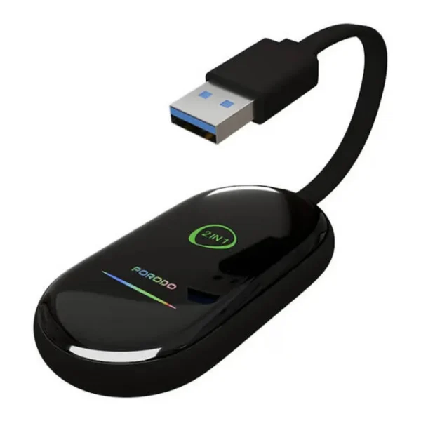 72f5b64cd2661e78bd93d2a7e59232fc-md.jpg Porodo Wireless CarPlay Adapter, Apple CarPlay Dongle, WiFi 5.8GHz, Bluetooth 5.0, USB A Plug, Fast Auto Connection, iOS Compatible, Black | PDCRPLYS7BK