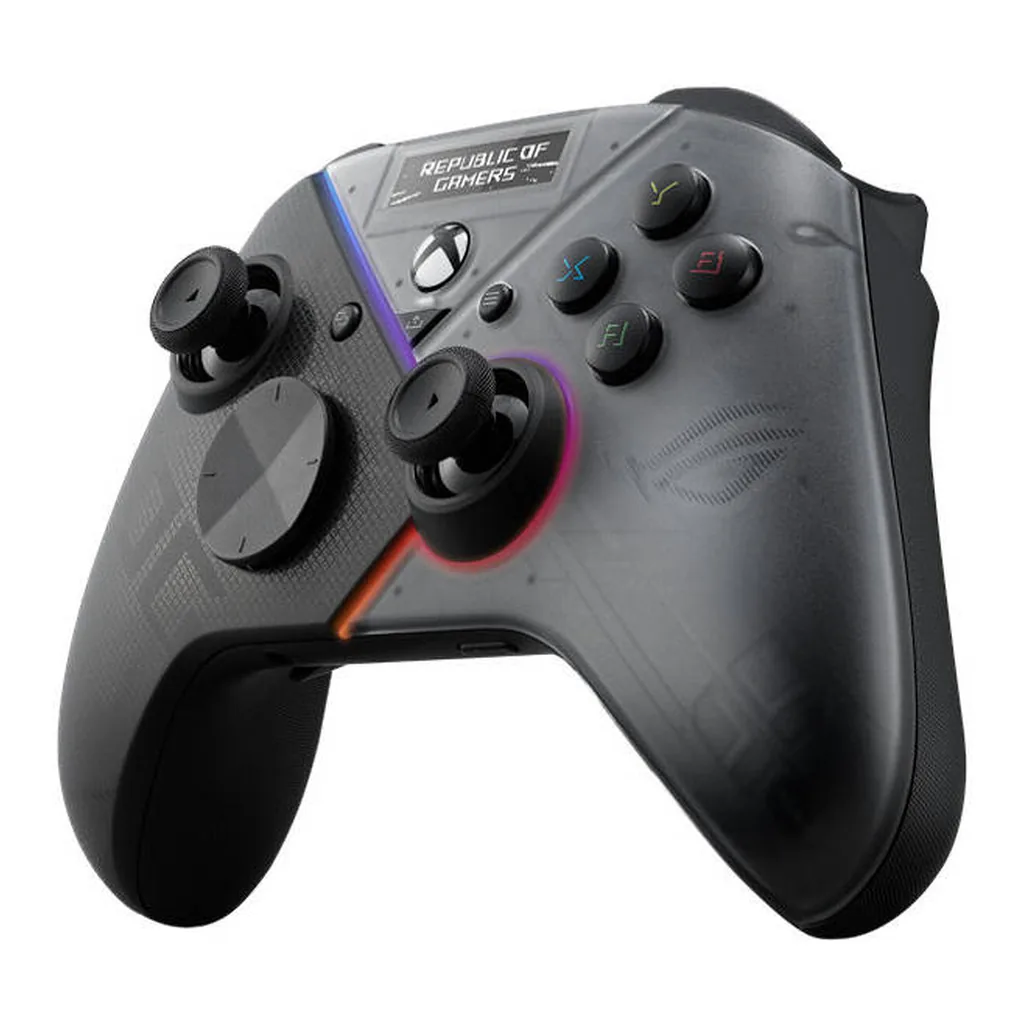 74137a379091a85a7dfe76b9c4c71d71-hi.jpg ASUS ROG Raikiri Pro PC Controller, Built-In OLED Display, Tri-Mode Connectivity (BT 5.0, Wired USB-C & 2.4GHz Dongle), Selectable Step Triggers, Wide Compatibility, Black