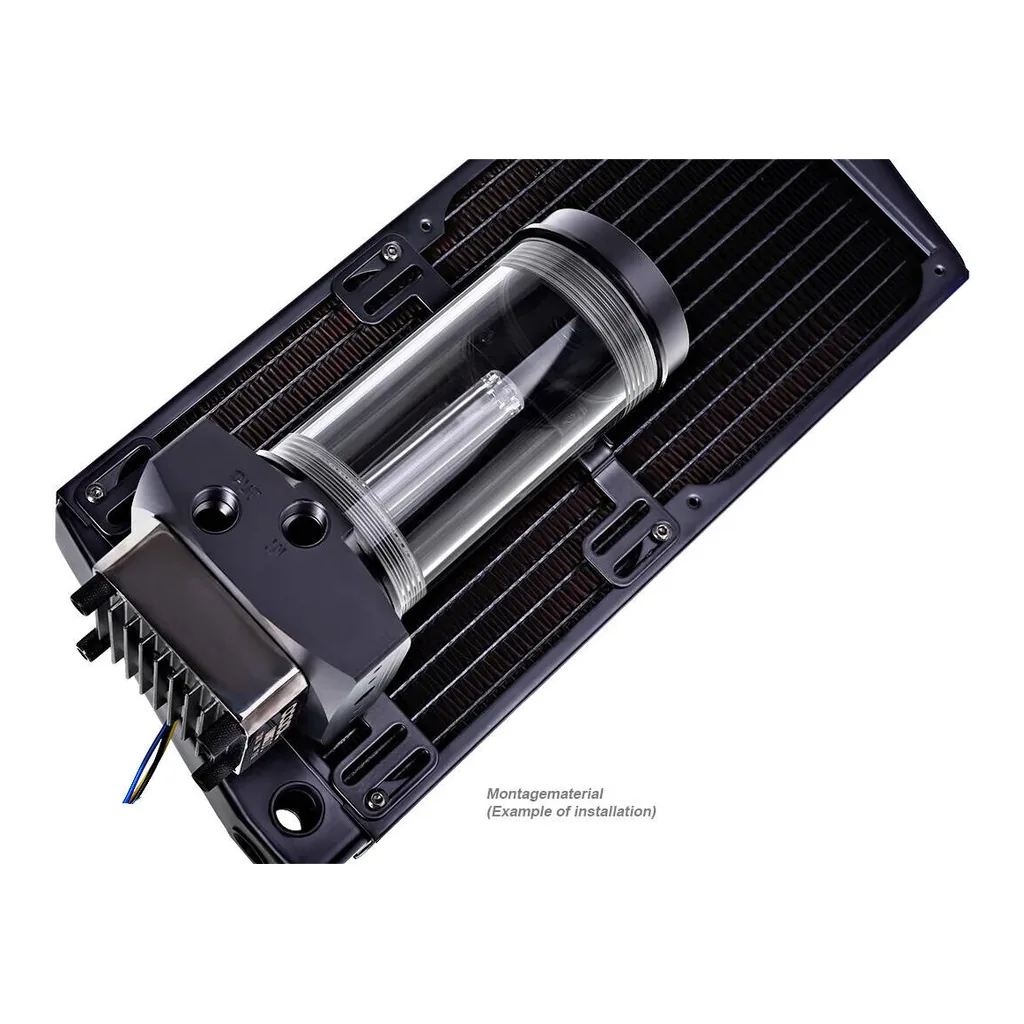 7514dd41682d63d25d8b501d8ea28e51-hi.jpg Alphacool 120/140mm Mounting Bracket for Eisbecher Reservoirs, Black | 13655
