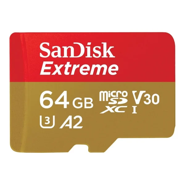 7530c6c59f5e9fc27294a74642ab9a64-hi.jpg SanDisk 64gb extreme microsd uhs i card for 4k video on smartphones, action cams & drones 170mb/s read, 80mb/s write sdsqxah 064g gn6mn, red/gold