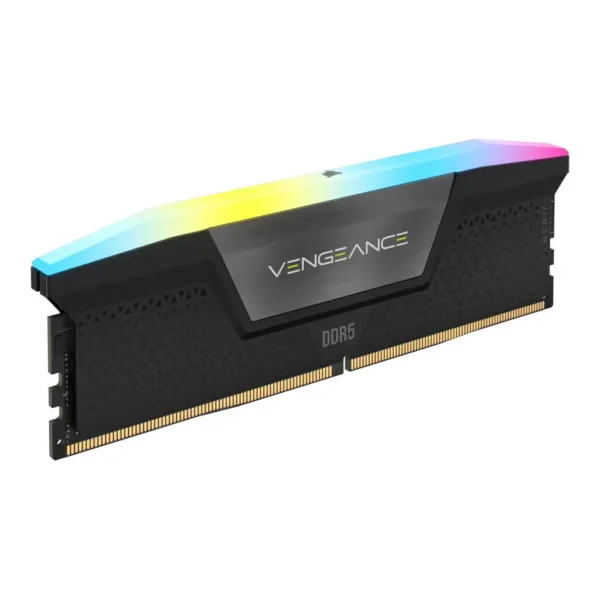 Corsair VENGEANCE RGB 16GB DDR5 288-Pin Dual Channel Desktop Memory Kit, 6000 MHz Tested Speed, 38-48-48-96 Latency, AMD EXPO & Intel XMP 3.0 Chipset, Black | CMH5X16G1D60Z38A2 - Image 1 Corsair VENGEANCE RGB 16GB DDR5 288-Pin Dual Channel Desktop Memory Kit, 6000 MHz Tested Speed, 38-48-48-96 Latency, AMD EXPO & Intel XMP 3.0 Chipset, Black | CMH5X16G1D60Z38A2 - Image 1