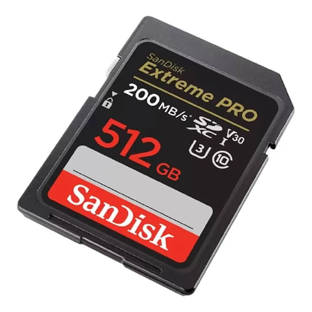 77884f9e899dedb26cfa808e37def5c9-hi.jpg SanDisk 512GB Extreme PRO UHS-I SDXC Memory Card, Max Read Speed 200 MB/s, Max Write Speed 140 MB/s, UHS-I, V30, U3, Class 10, Records FHD, 3D & 4K Video | SDSDXXD-512G-GN4IN