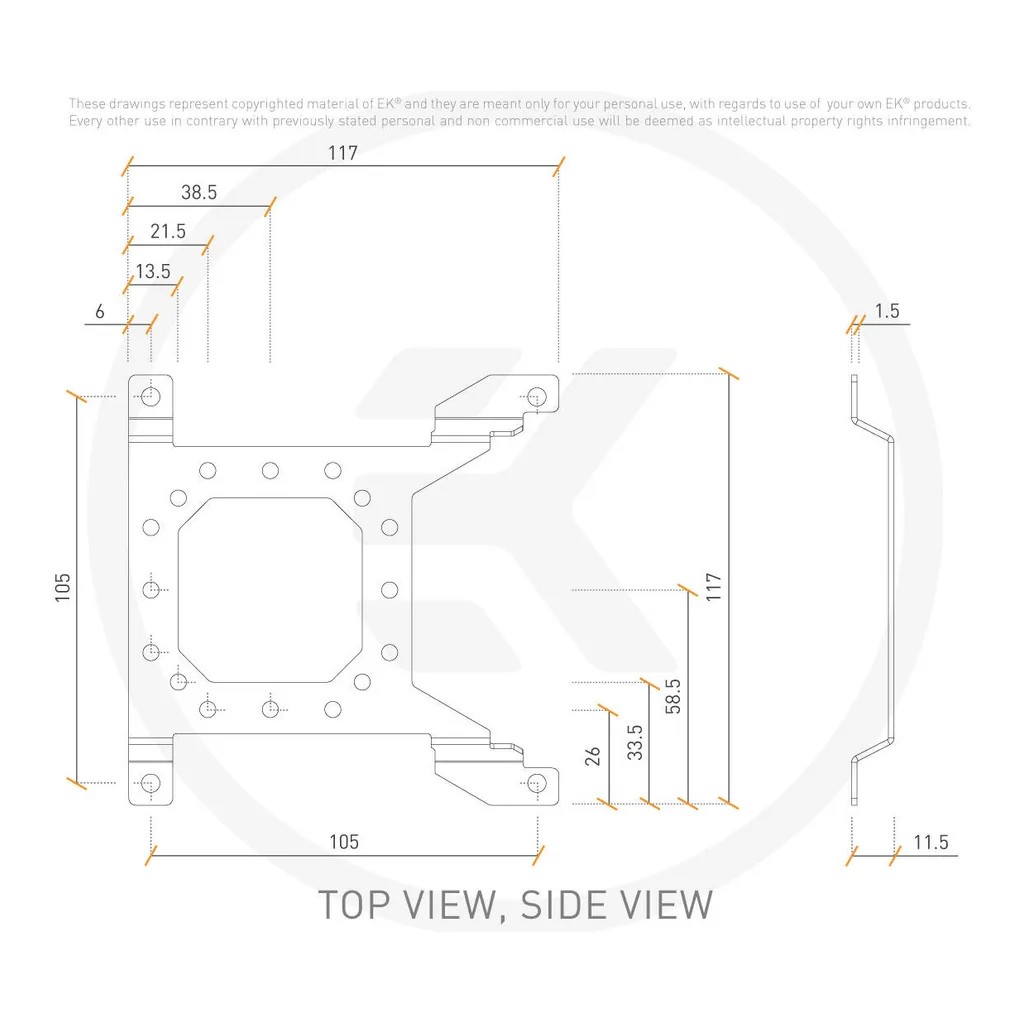EKWB EK-Loop Uni Pump Reservoir Bracket 120mm, Black | 3831109824689 - Image 6 EKWB EK-Loop Uni Pump Reservoir Bracket 120mm, Black | 3831109824689