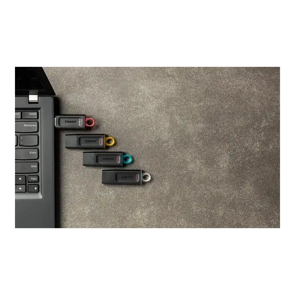 79bf86383baa8f7392bdcb1c5dd0366d-hi.jpg Kingston DataTraveler Exodia 64GB Flash Drive, USB 3.2 Gen 1 Speed, Quick Transfer and Convenient Storage, Black - Teal | DTX/64GB
