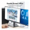 7a1681a587cbb0ce8bd13e620daa0bb1-hi.jpg Vention Cotton Braided 4K DP Male to HDMI-A Male HD Cable, 4K/60Hz Resolution, HDR Support, Audio & Video Sync, High Performance Chip, Premium Shielding Technology, 1 Meter Cable Length, Black
