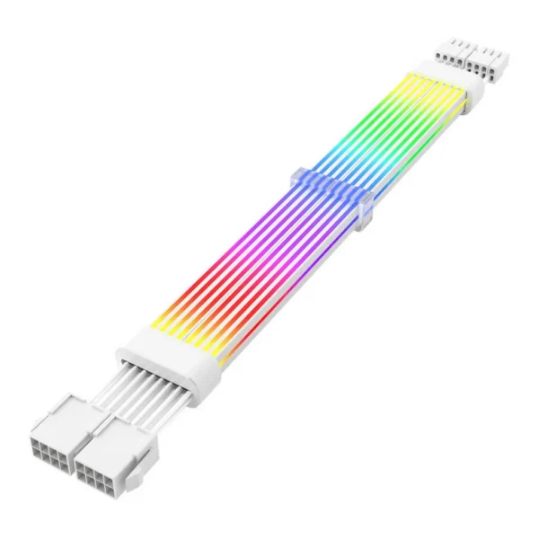 WJCOOLMAN ARGB 2x (6+2)-Pin Extension Cable, White | 6+2-PIN ATX - Image 1 WJCOOLMAN ARGB 2x (6+2)-Pin Extension Cable, White | 6+2-PIN ATX