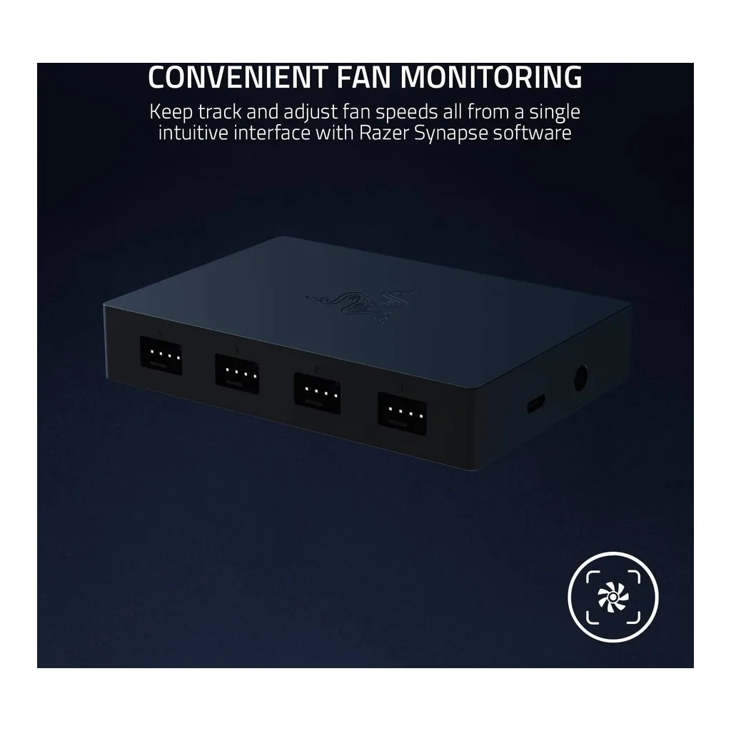 Razer PWM PC Fan Controller, Black | RZ34-02140700-R3M1 - Image 6 Razer PWM PC Fan Controller, Black | RZ34-02140700-R3M1