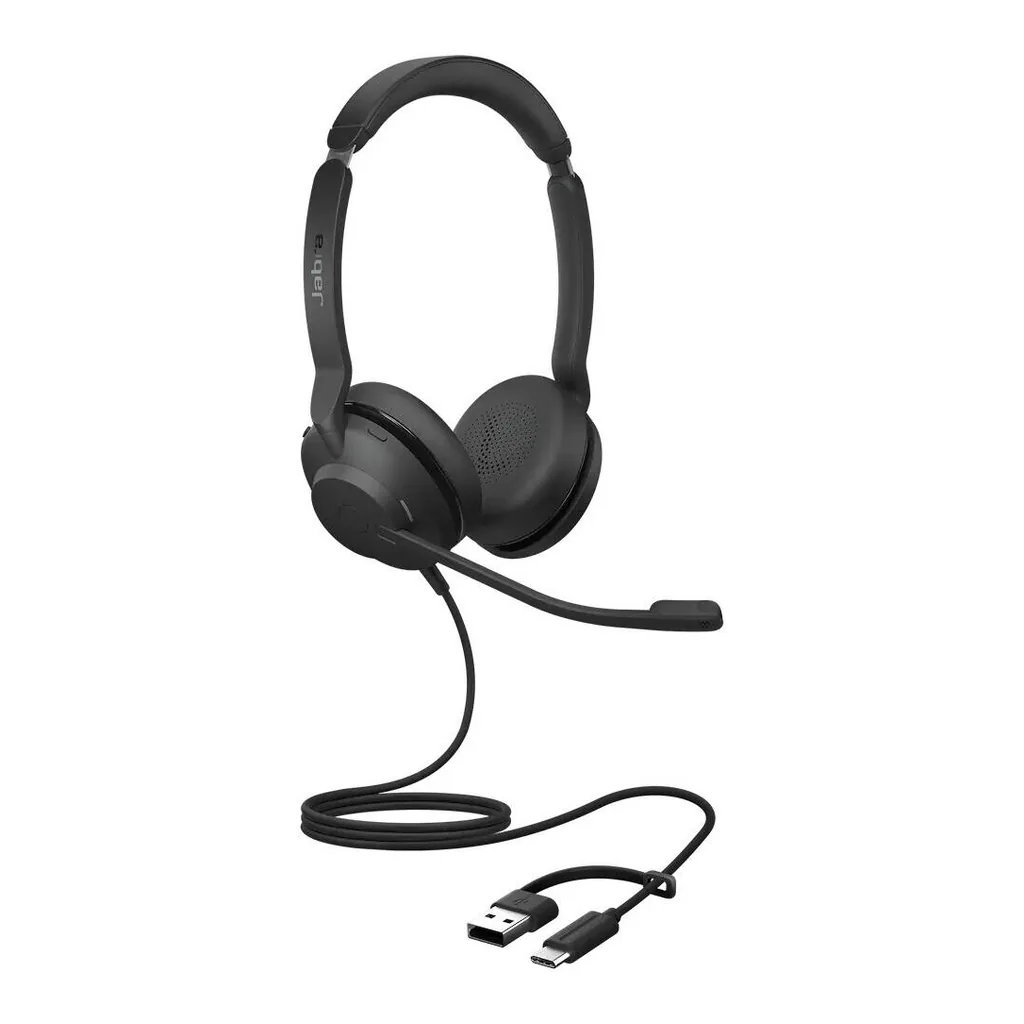7cc131f647ac36f98e62da4a0c442403-hi.jpg Jabra Evolve2 30 SE MS Stereo Wired Headset, 28mm Speaker Size, Noise-Isolating Ear Cushions, Adjustable Headband, Boom Type Microphone, USB-A/USB-C Connectivity, Black