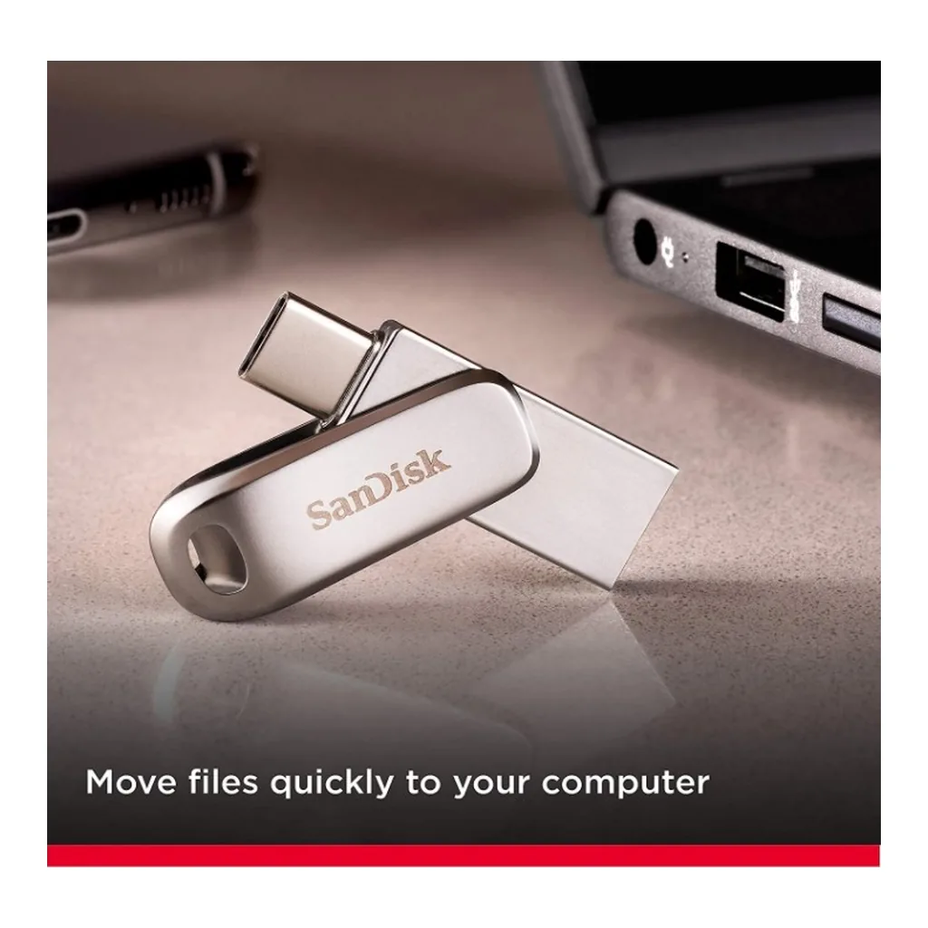 7d47fd393a336c5d903c529df4db38d3-hi.jpg SanDisk 64GB Ultra Dual Drive Luxe USB Type-C - Silver | SDDDC4-064G-G46