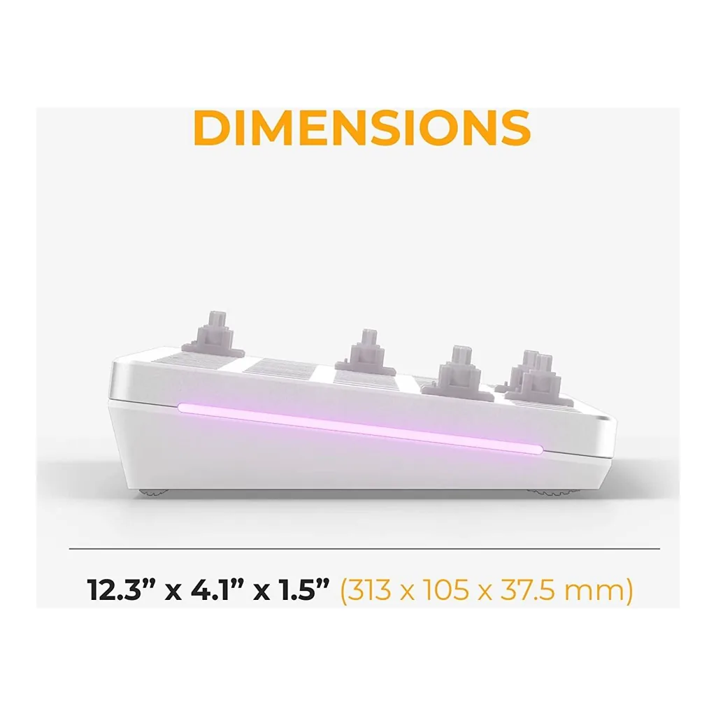 Glorious GMMK 2 65% Barebone Keyboard, White | GLO-GMMK2-65-RGB-W - Image 6 Glorious GMMK 2 65% Barebone Keyboard, White | GLO-GMMK2-65-RGB-W