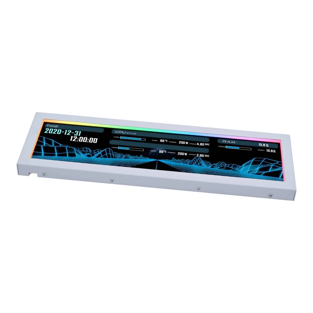 Lian-Li 8.8″ Universal Screen (US88v1), White | SM088W - Image 2 Lian-Li 8.8″ Universal Screen (US88v1), White | SM088W