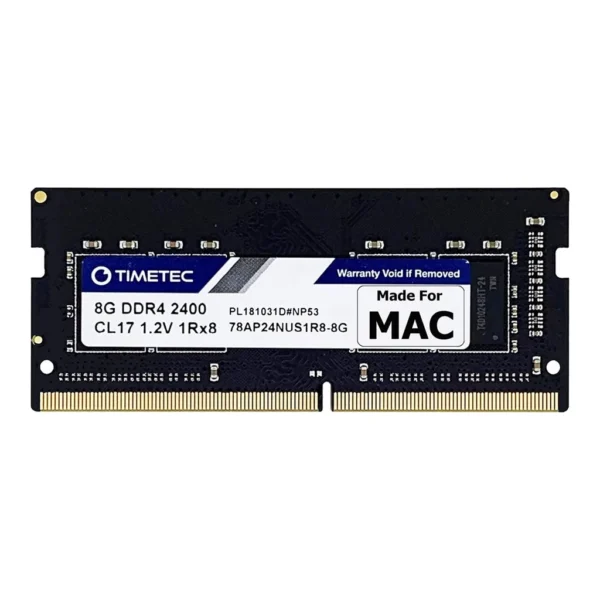 Timetec Hynix IC 8GB Compatible for Apple 2017 iMac 27-inch w/Retina 5K Display, 2017 iMac 21.5-inch w/Retina 4K or Non-Retina Display DDR4 2400MHz PC4-19200 1Rx8 CL17 SODIMM Memory - Image 1 Timetec Hynix IC 8GB Compatible for Apple 2017 iMac 27-inch w/Retina 5K Display, 2017 iMac 21.5-inch w/Retina 4K or Non-Retina Display DDR4 2400MHz PC4-19200 1Rx8 CL17 SODIMM Memory - Image 1