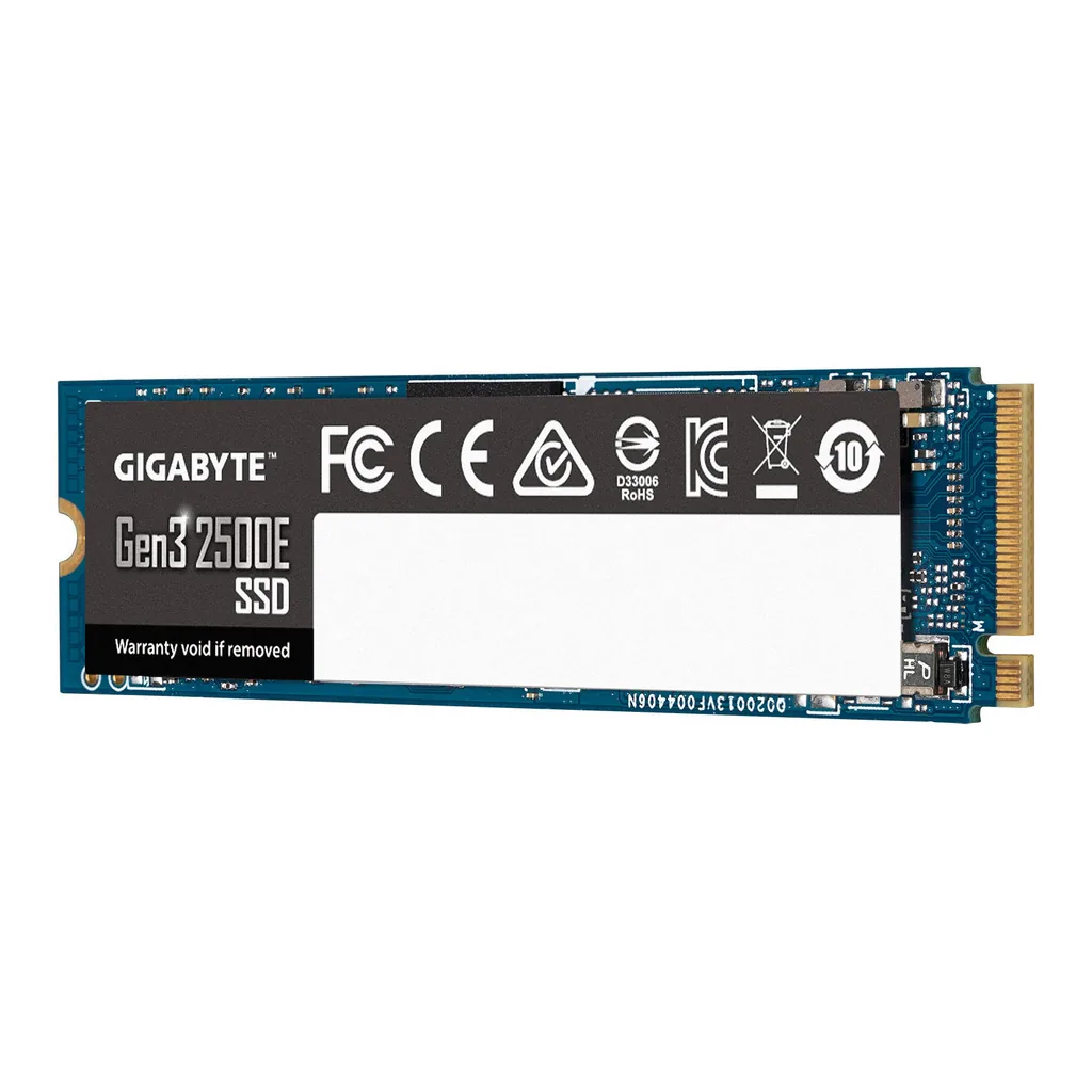 7f6ff5fa5b4bd816dbaf3e6323cb0168-hi.jpg GIGABYTE Gen3 2500E Internal SSD, 1TB Capacity, PCIe 3.0x4, NVMe 1.3 Interface, M.2 2280 Form Factor, Up to 2400 MB/s Sequential Read & Up to 1800 MB/s Sequential Write | G325E1TB