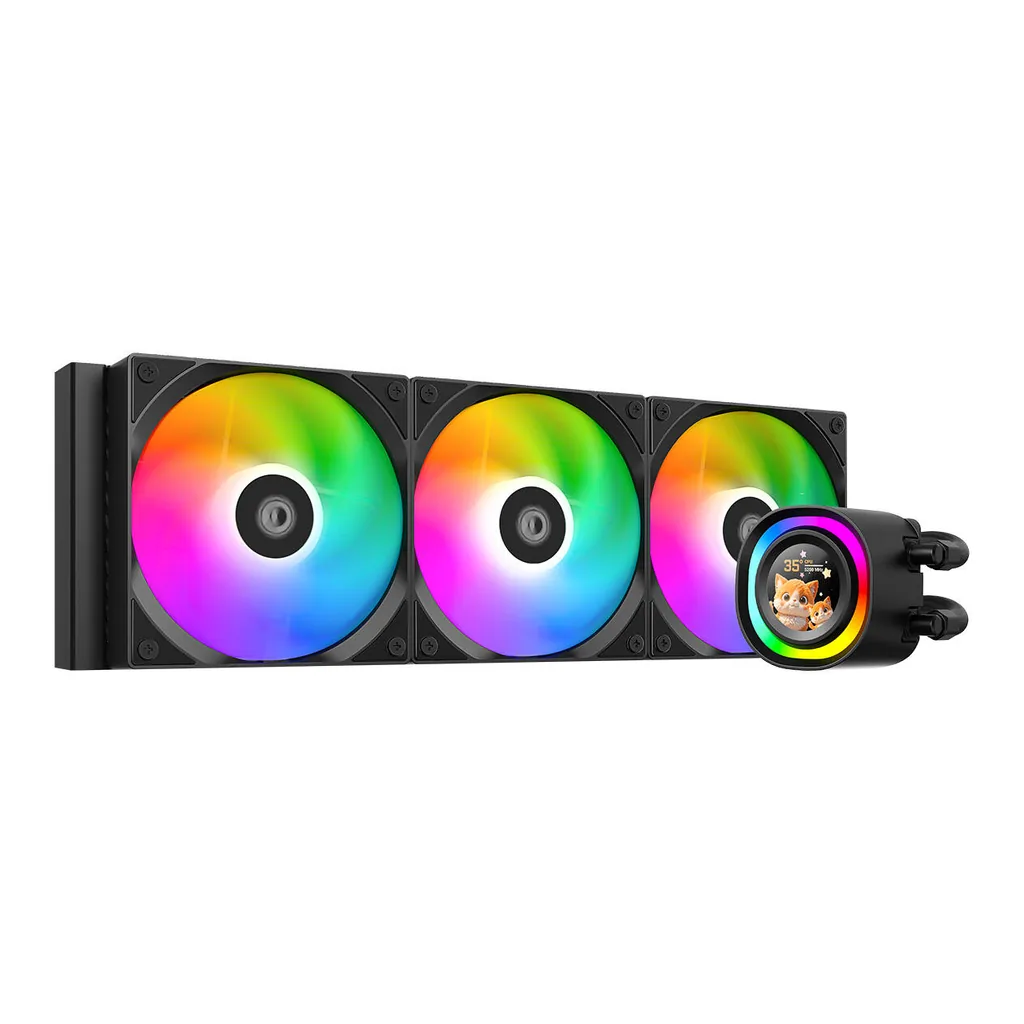 ID-Cooling FX360 LCD Liquid CPU Cooler, Black - Image 1 ID-Cooling FX360 LCD Liquid CPU Cooler, Black